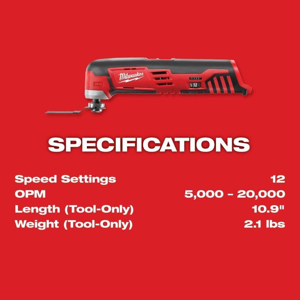 Herramienta Multiusos Milwaukee M12 12V 20000 OPM Inalámbrica