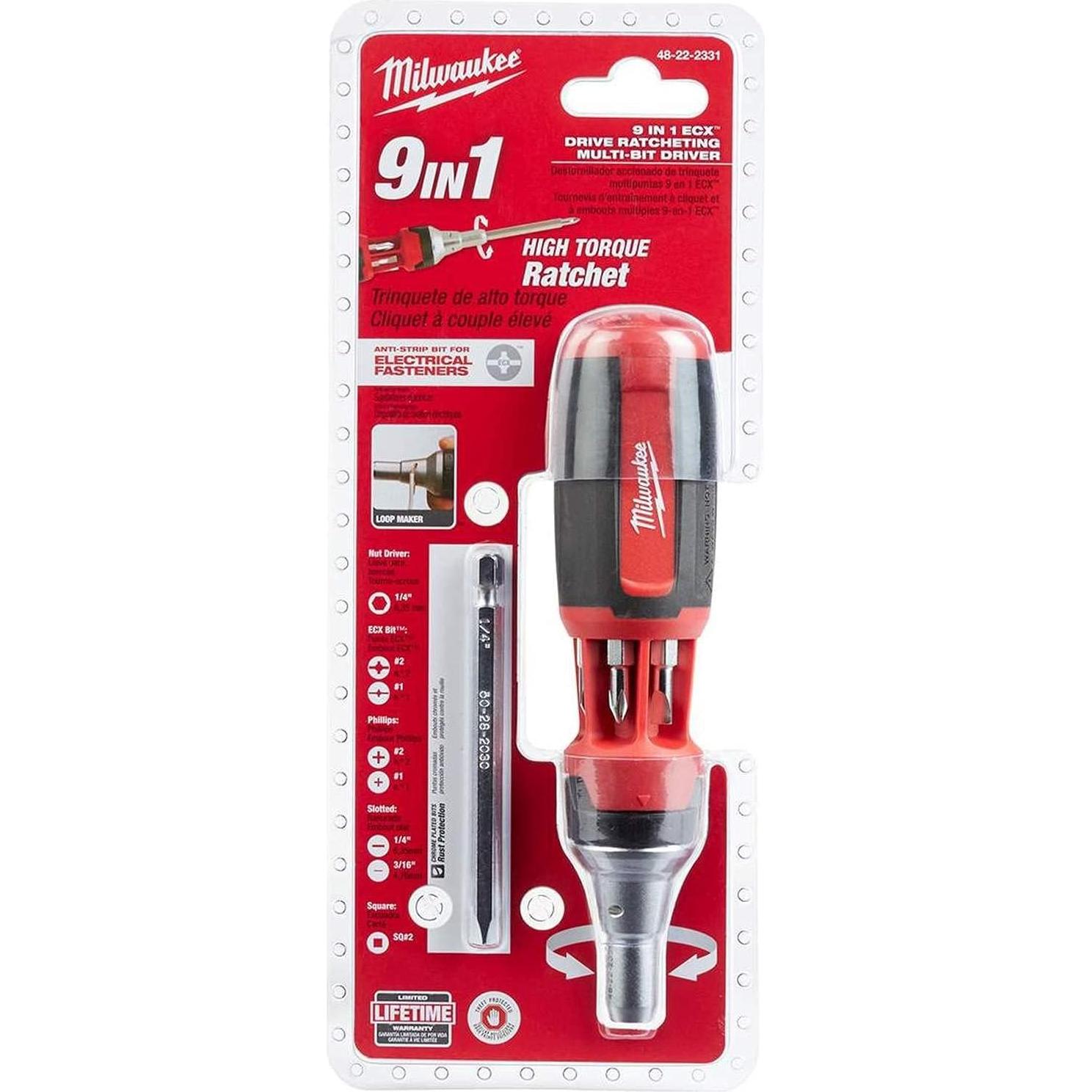 Destornillador Multibit 9 en 1 Milwaukee 48-22-2331