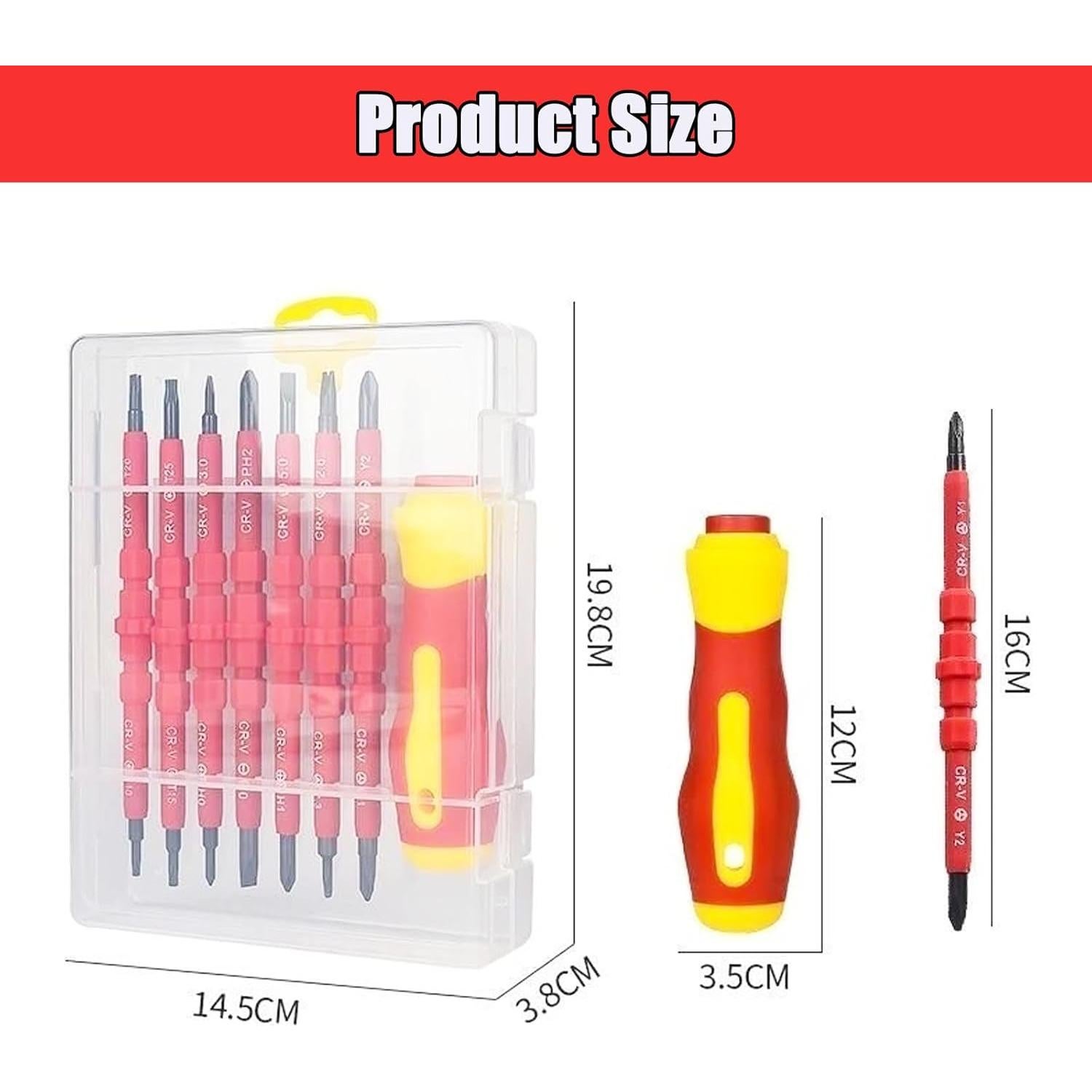 Juego de Destornilladores Aislados Canlaten·U 14 en 1 Magnético