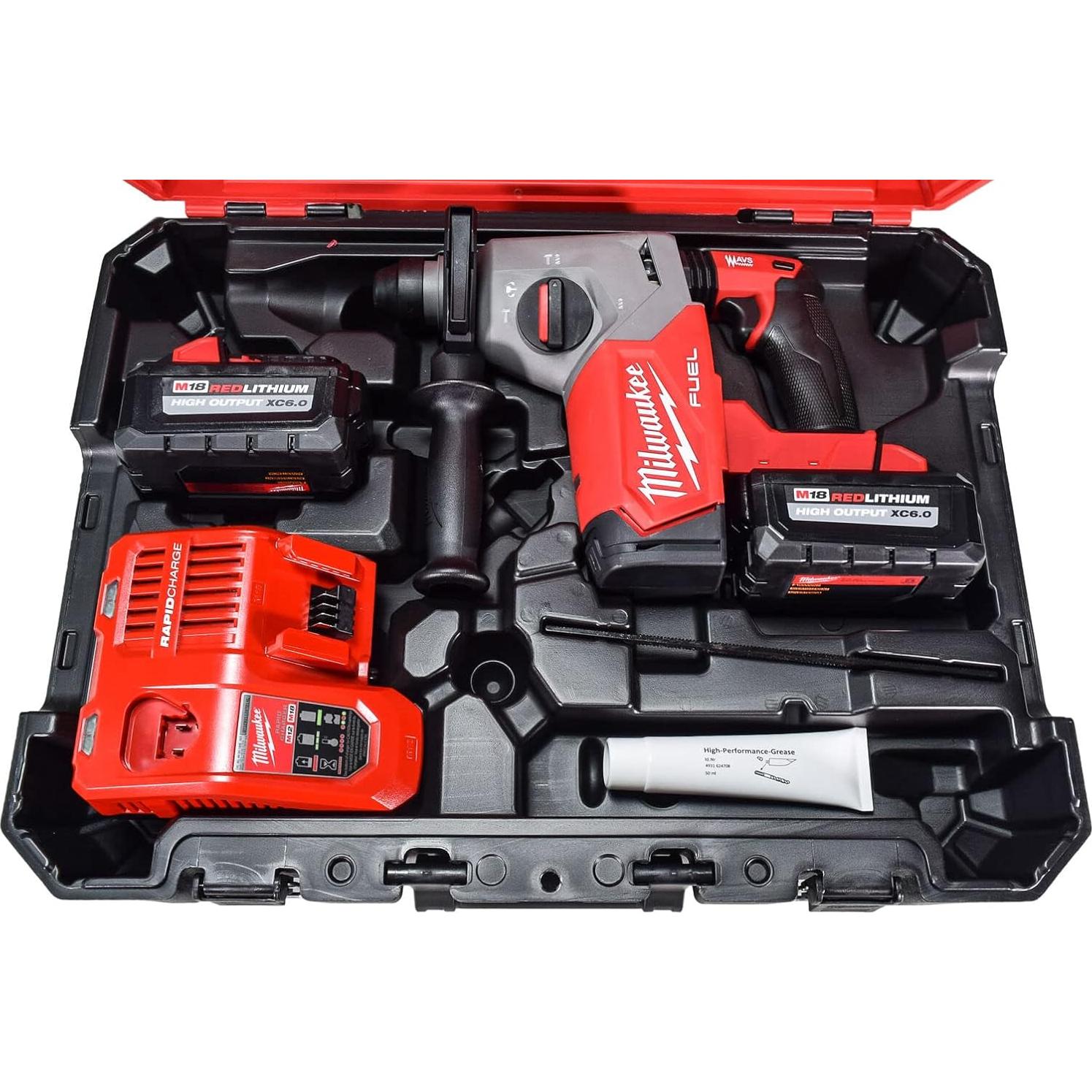 Martillo Rotativo Cordless SDS Plus Milwaukee 2912-22 1" 6 Ah