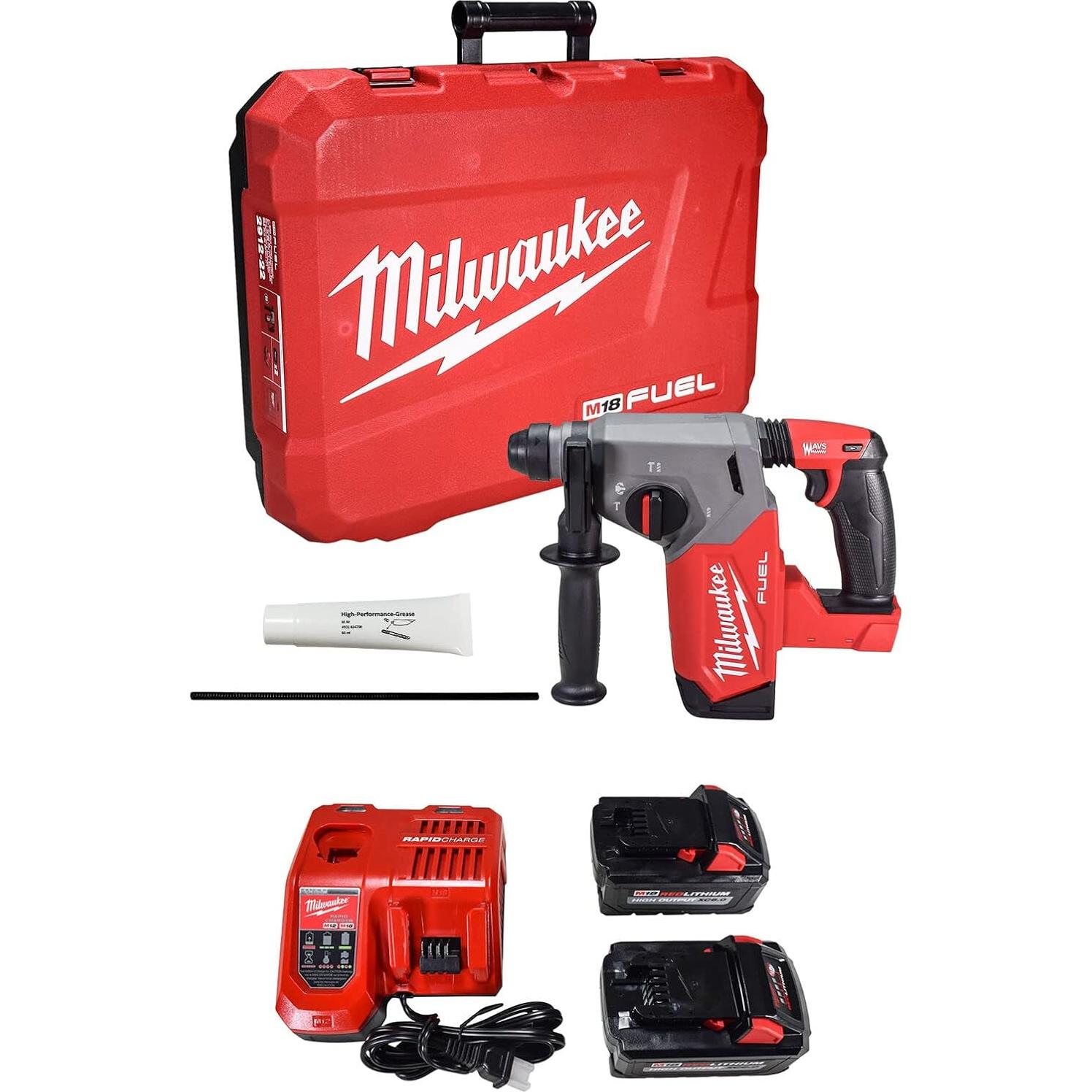 Martillo Rotativo Cordless SDS Plus Milwaukee 2912-22 1" 6 Ah