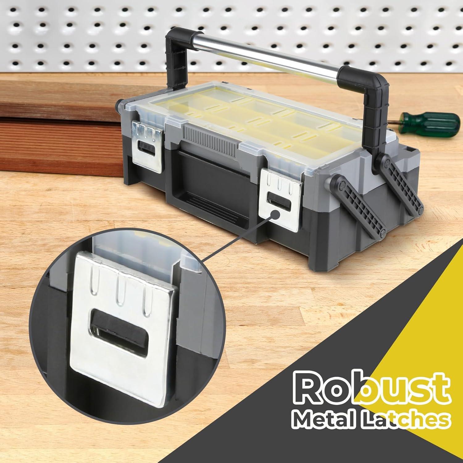 Caja de herramientas 18" Olympia Tools con compartimentos