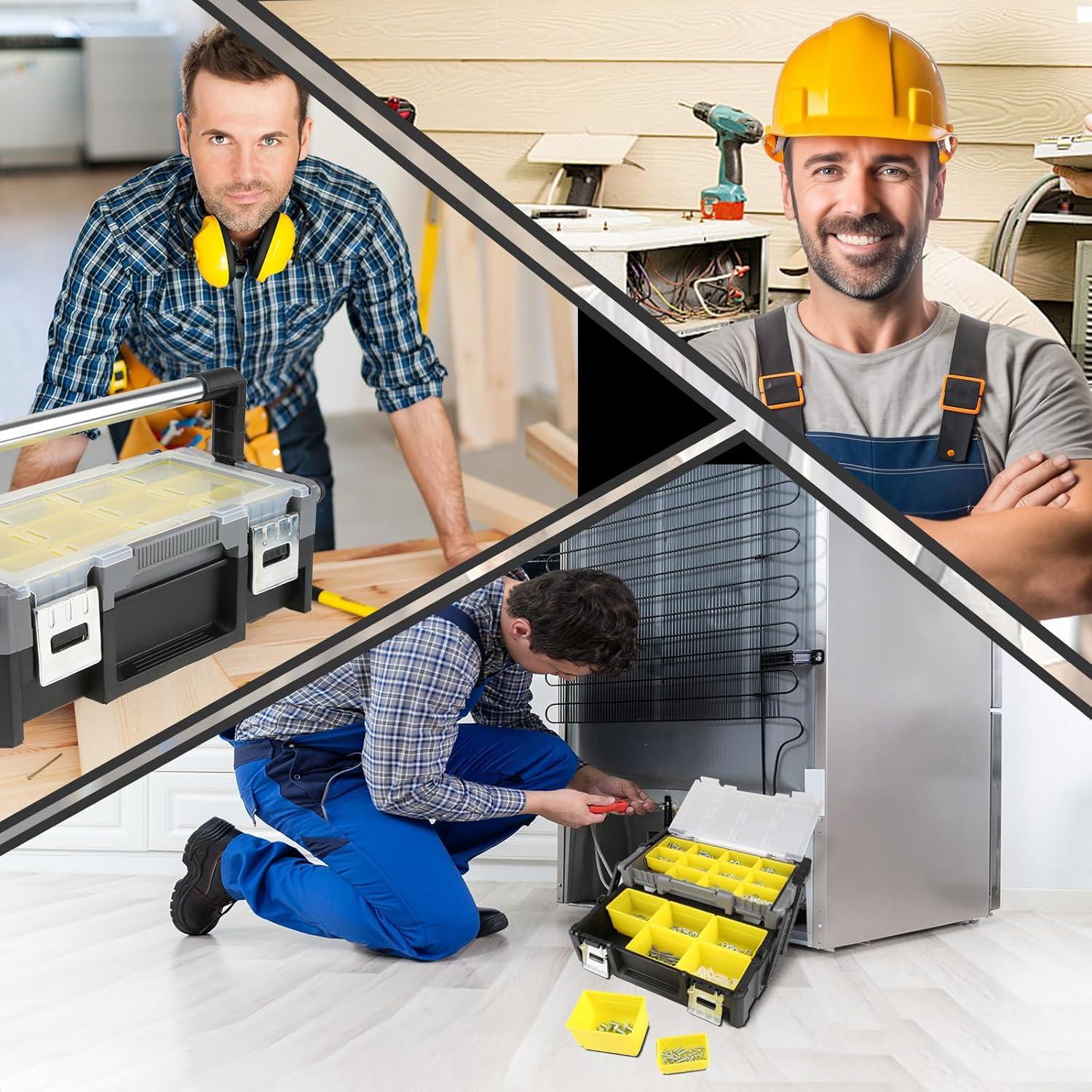 Caja de herramientas 18" Olympia Tools con compartimentos