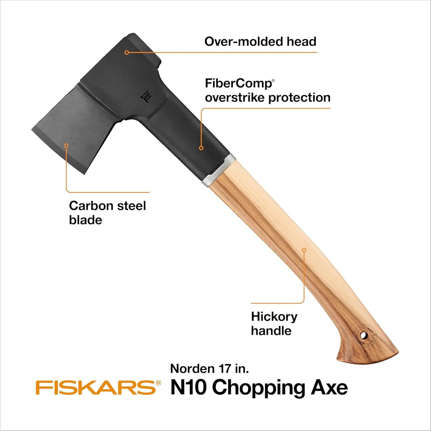Hacha de Picado Fiskars Norden N10 de Madera de Hickory