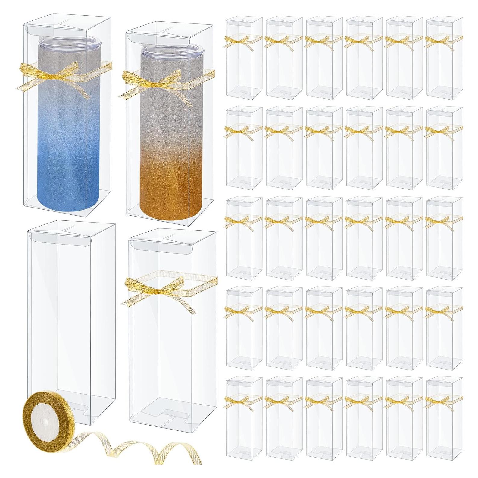 Cajas de Regalo Transparentes Beeveer para Tazas 50 Pcs