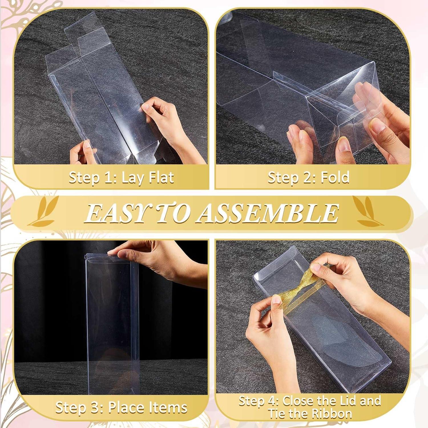 Cajas de Regalo Transparentes Beeveer para Tazas 50 Pcs