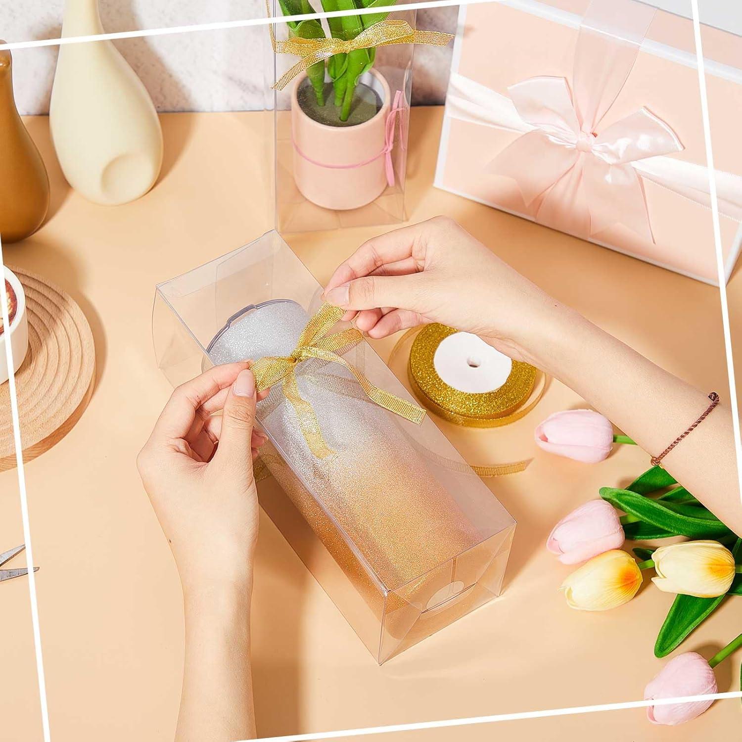 Cajas de Regalo Transparentes Beeveer para Tazas 50 Pcs