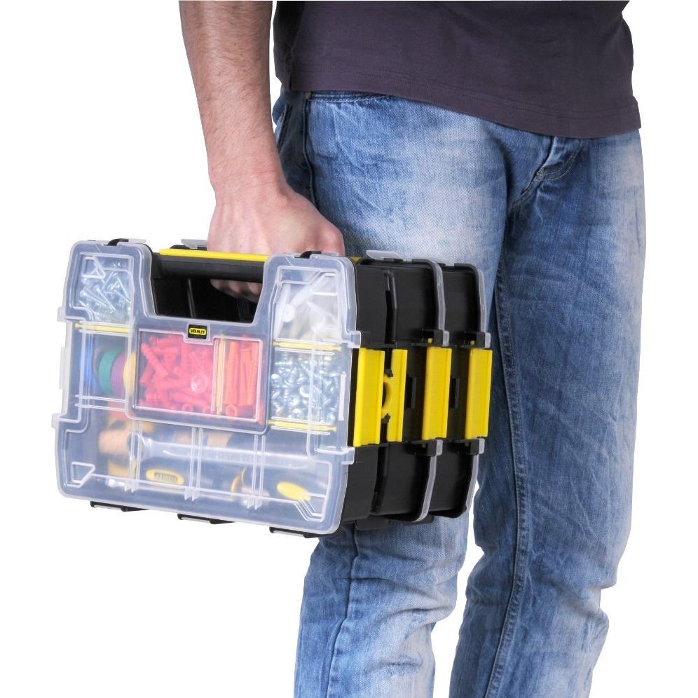 Organizador Stanley Sortmaster Lite 29.5x6.4x22.1cm Negro Amarillo