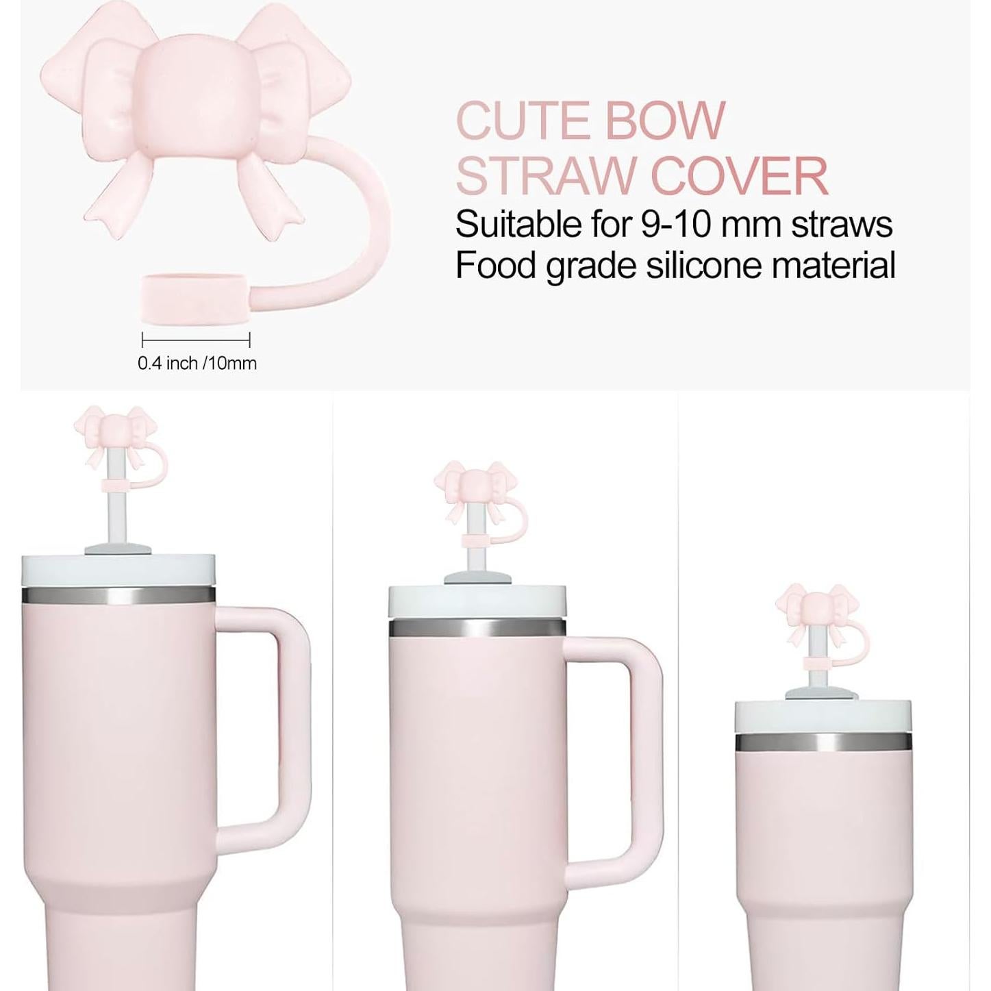 Cubierta de paja y bota rosa DANTY para Stanley Cup 40/30/20 oz