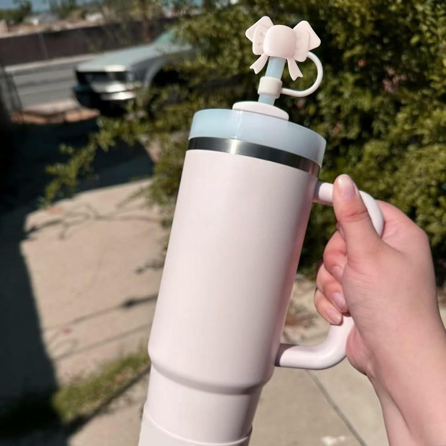 Cubierta de paja y bota rosa DANTY para Stanley Cup 40/30/20 oz