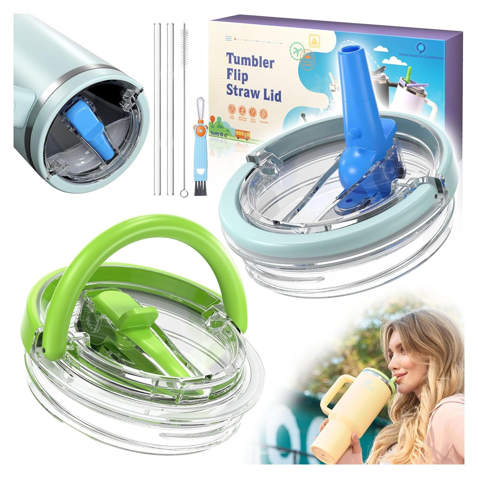 Paquete de 2 Tapas Flip para Vaso Stanley 40 oz - Azul y Verde