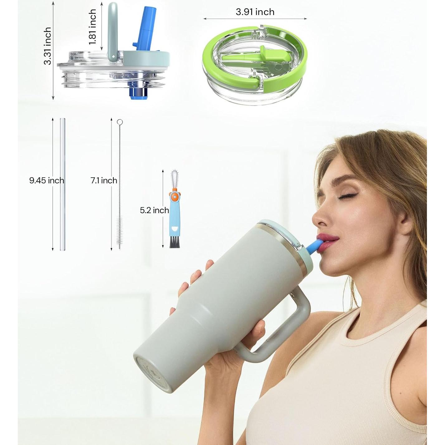 Paquete de 2 Tapas Flip para Vaso Stanley 40 oz - Azul y Verde