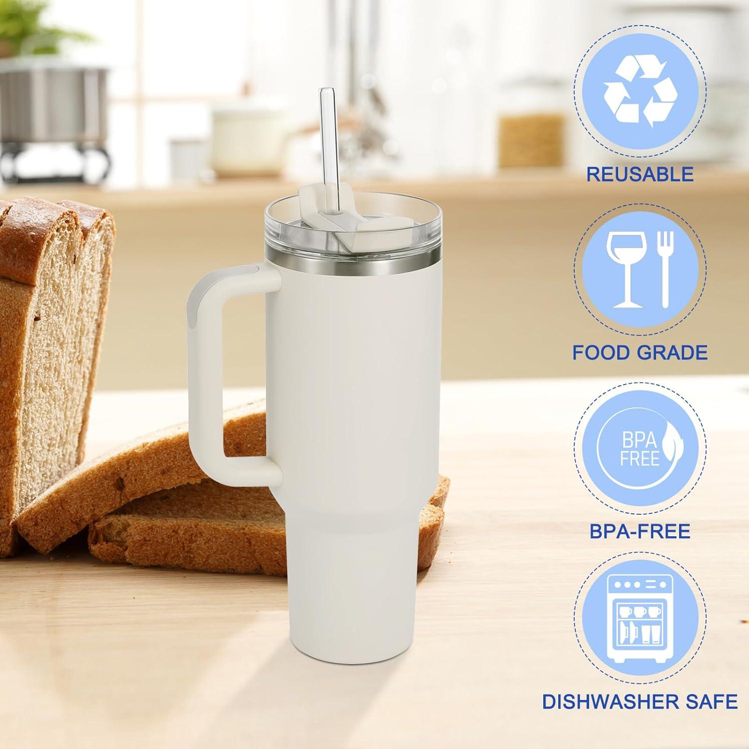 Pajitas de vidrio MYJIE 30,48 cm 12 Pcs reutilizables