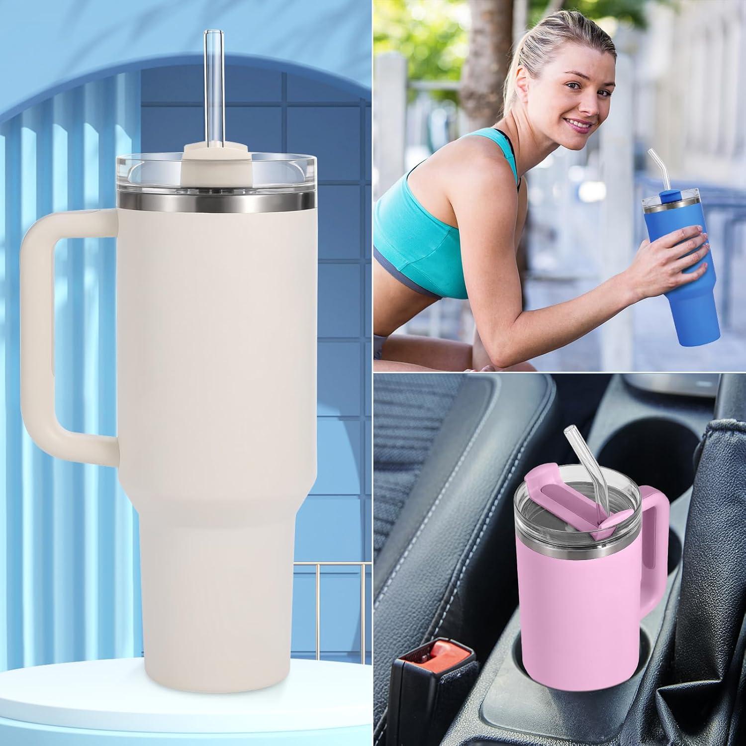 Pajitas de vidrio MYJIE 30,48 cm 12 Pcs reutilizables