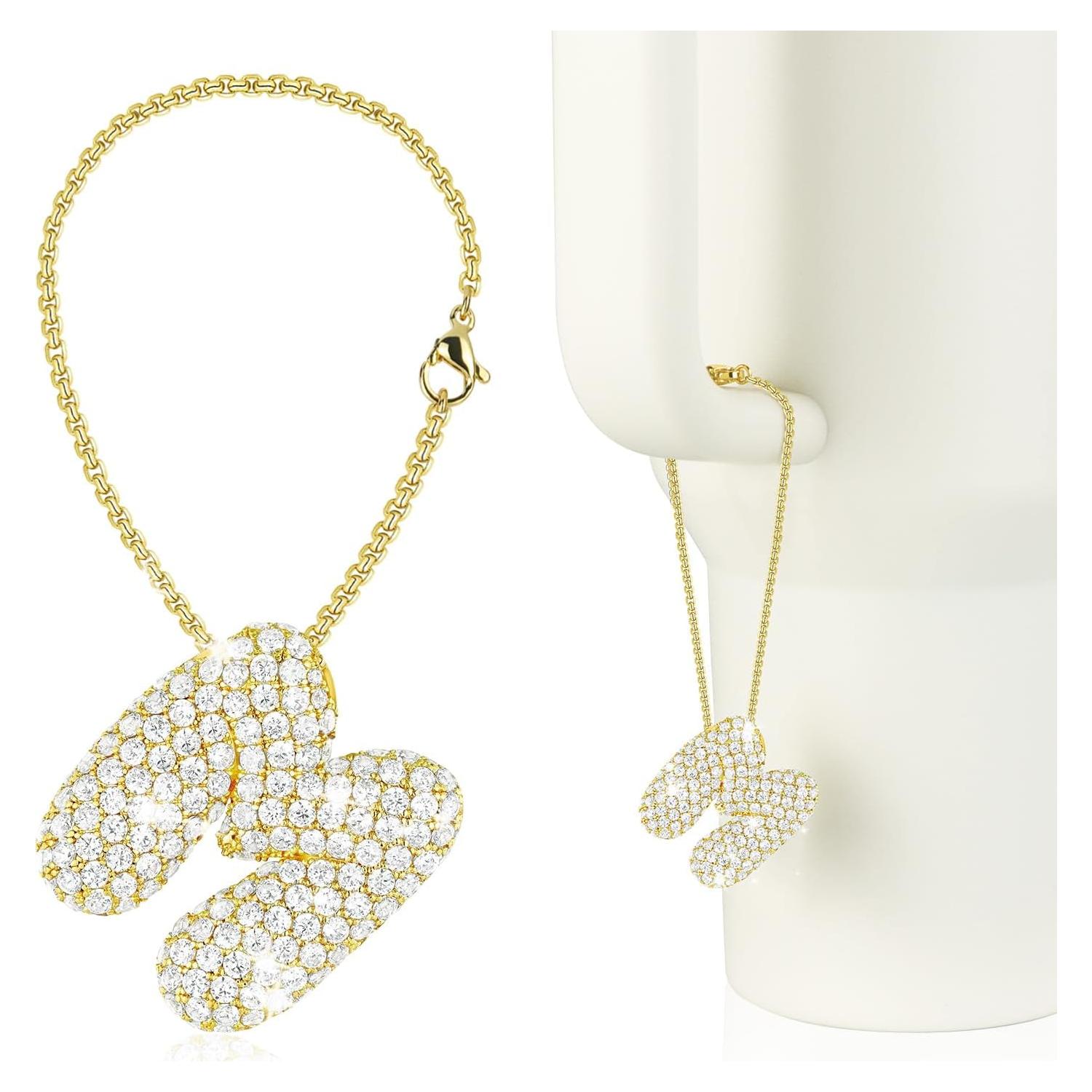 Letra Brillante Mokoart para Copa Stanley 40 Oz con Cadena