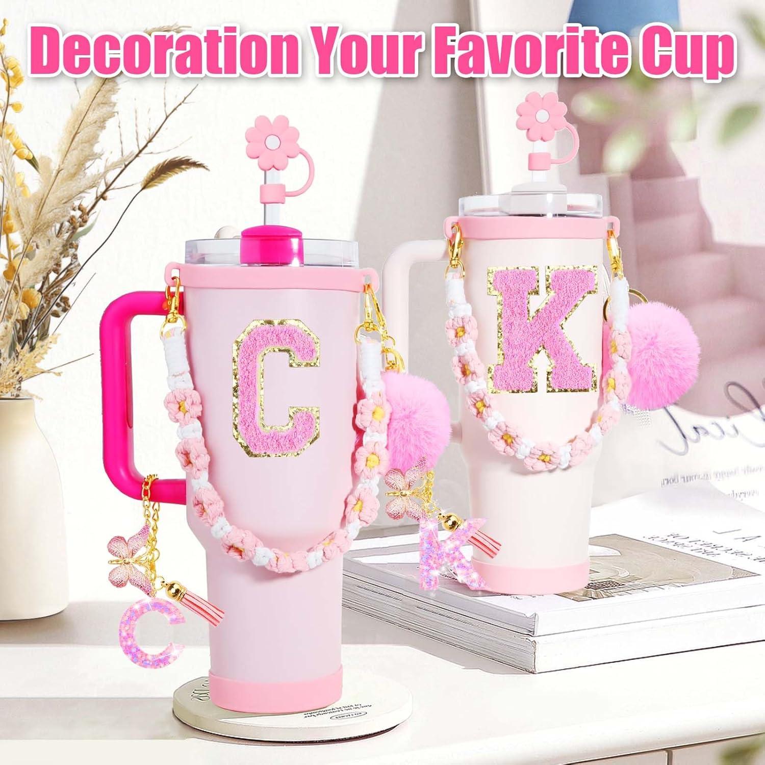 Juego de Accesorios 7 Piezas ZYBIDEAL para Vaso Stanley Rosa