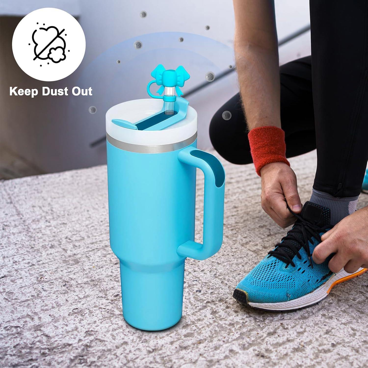 6 Pajillas Transparentes con Tapa para Taza Stanley 1,18L