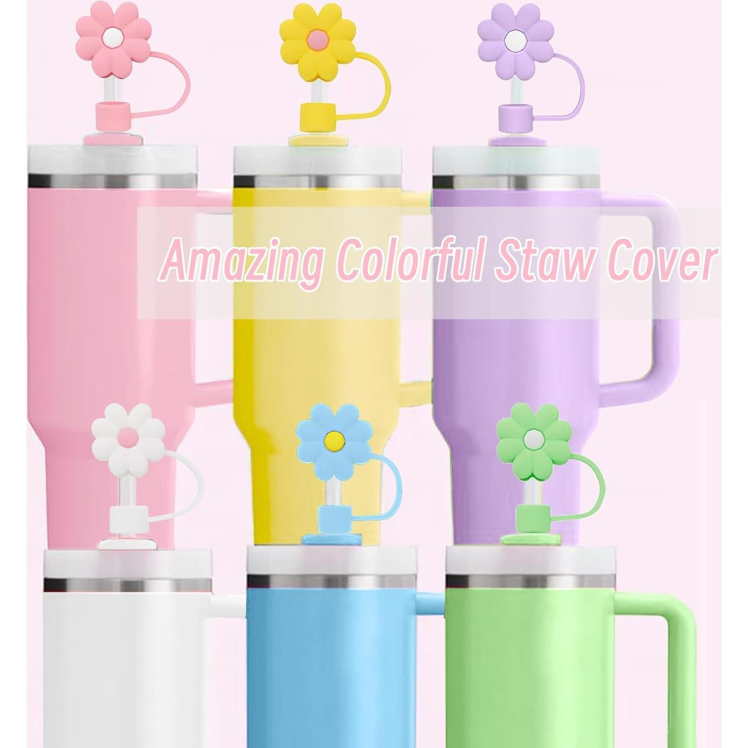 Cubiertas de Silicona SEMATA para Pajitas 6 Piezas Coloridas