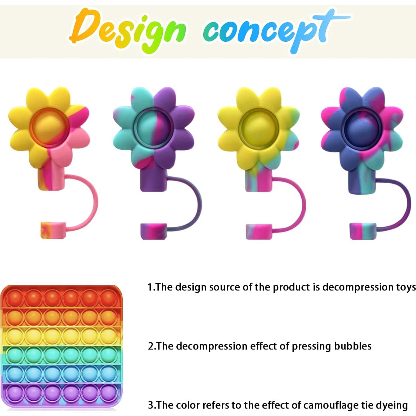 4 Tapas de Silicona para Pajitas SEMATA Coloridas 10 mm