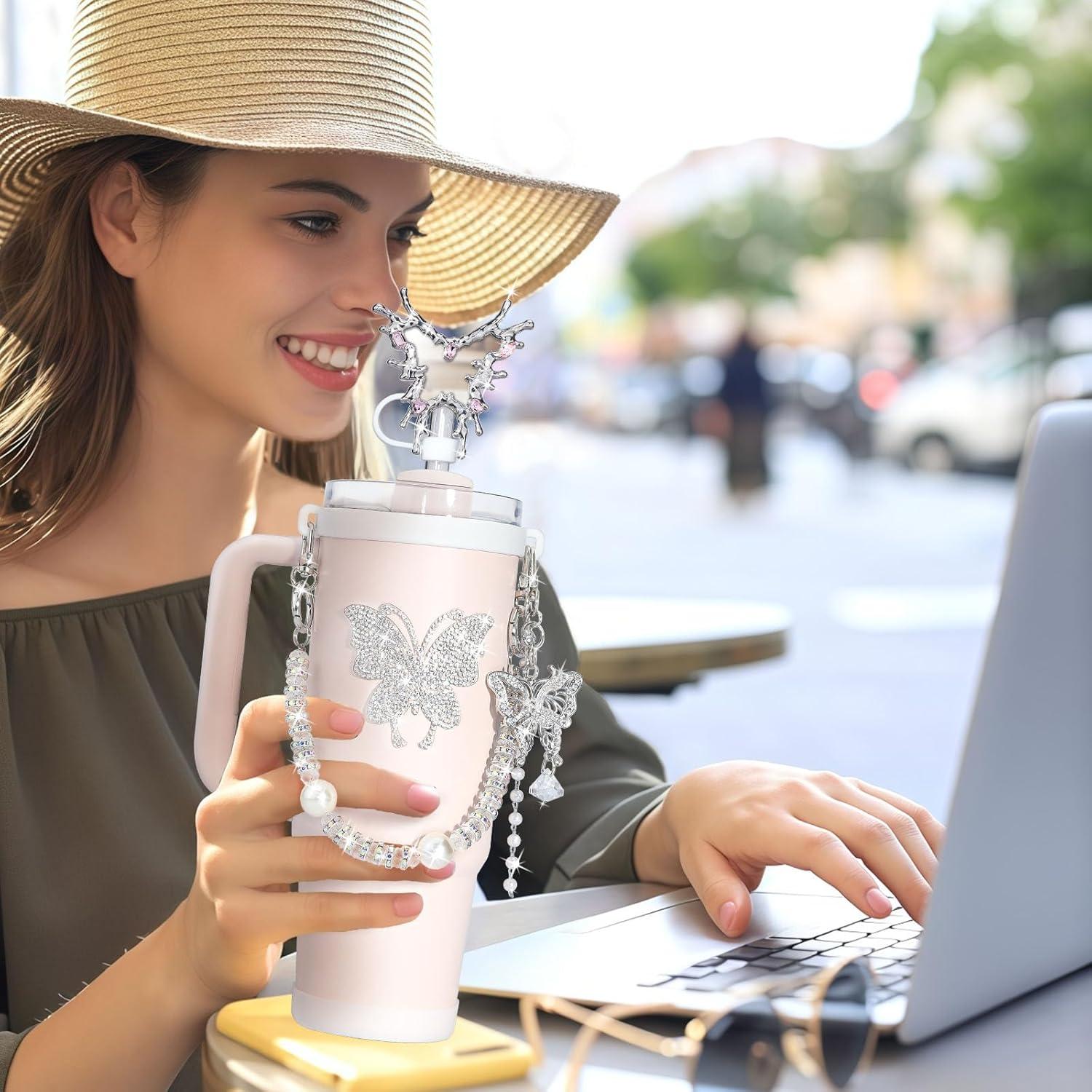 Accesorios para Taza Stanley ZYBIDEAL con Espejo y Mariposa