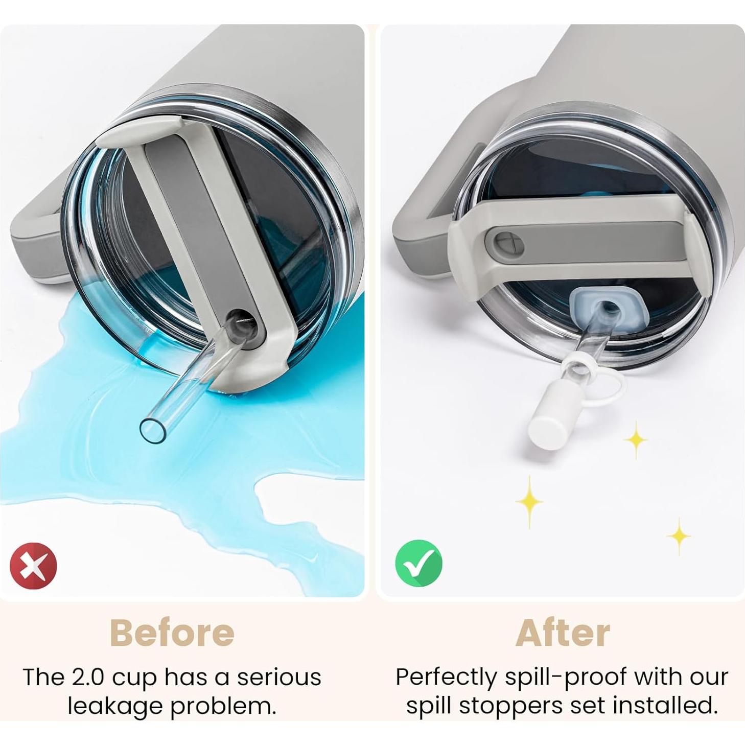 Juego de Tapas Antiderrame Gracenal para Stanley Cup 8 Piezas