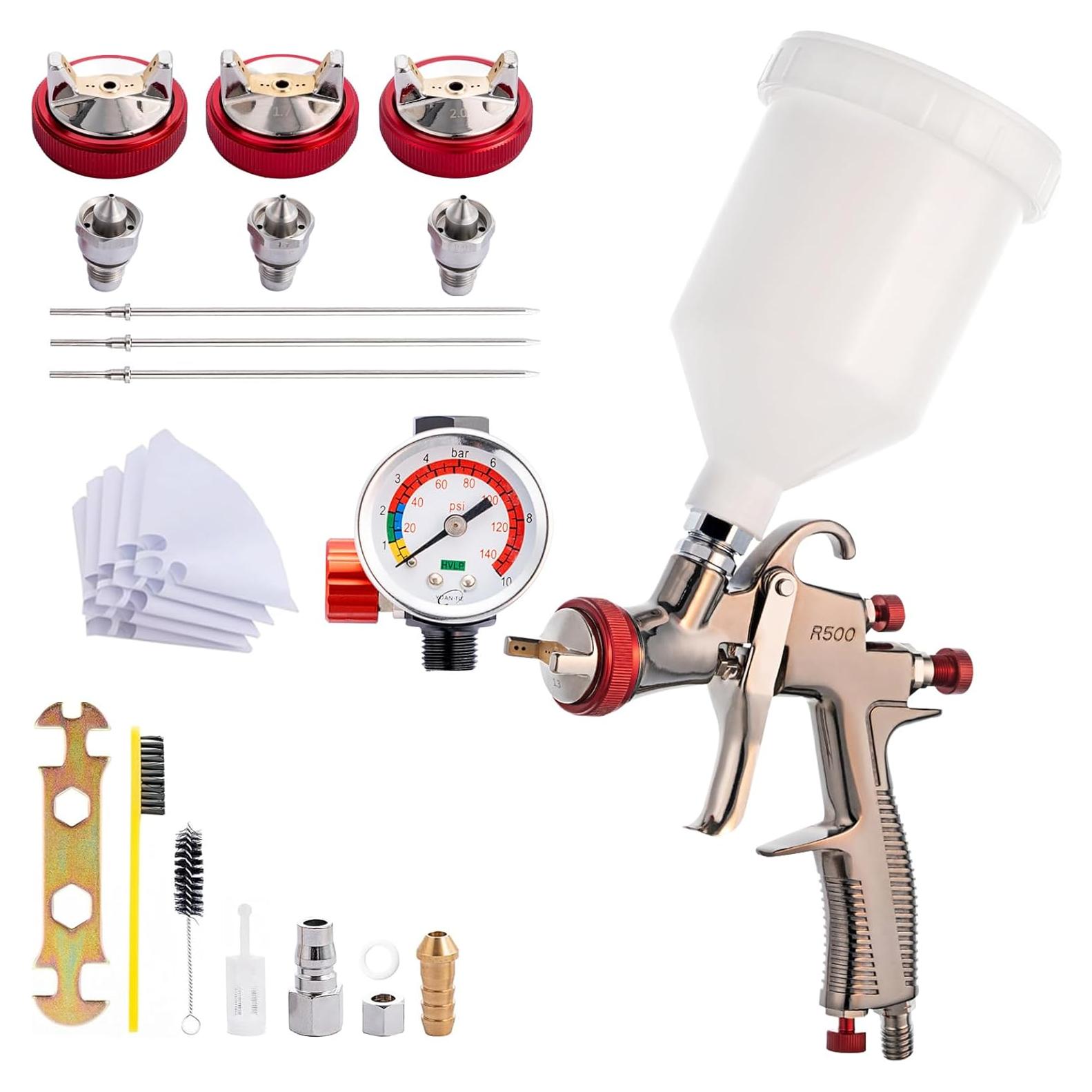 Pistola de Pulverización DAXINYANG R500 LVLP 600ml 1.3-2.0mm