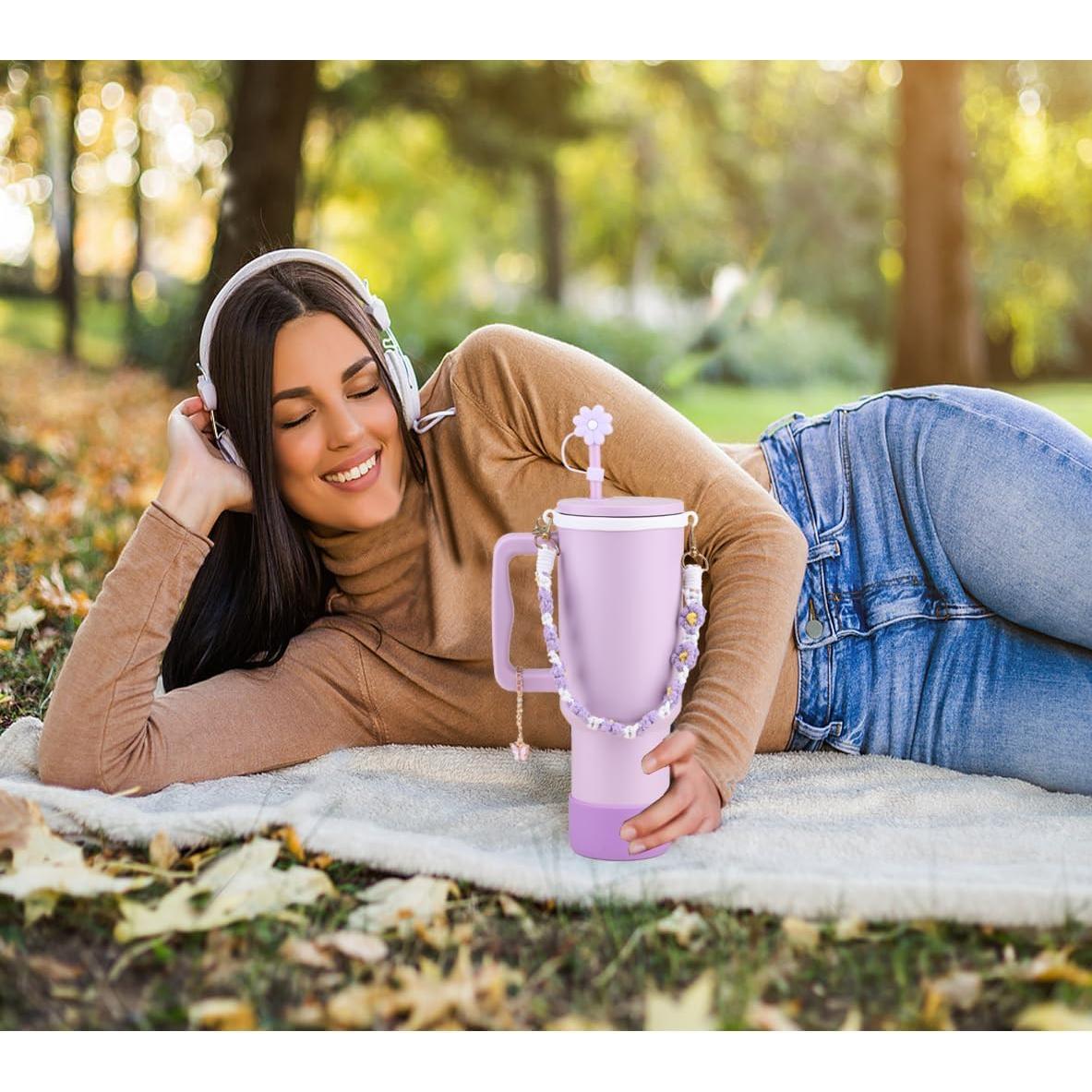 Taza Aislada Sanilinwild 1.18 L con Asa y Popote