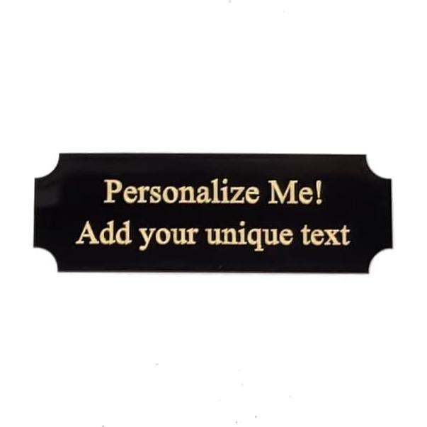 Placa de Nombre Personalizada Stanley London 3x1" Latón Negro