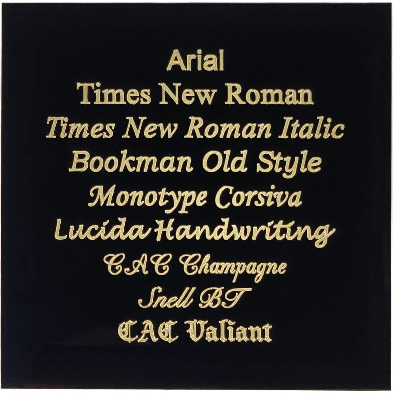 Placa de Nombre Personalizada Stanley London 3x1" Latón Negro