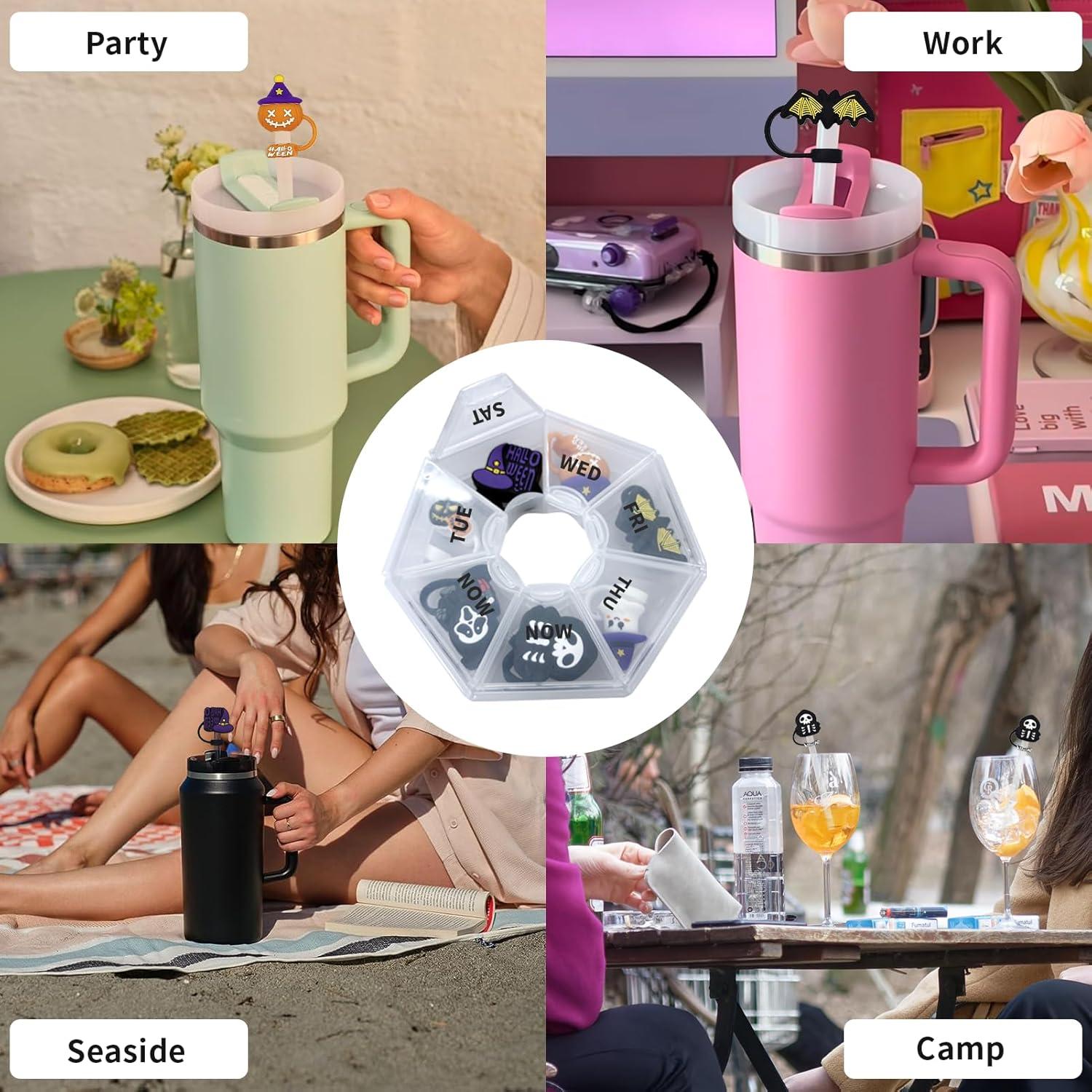 Tapas de Silicona para Popote Genérico 7 Piezas 10mm