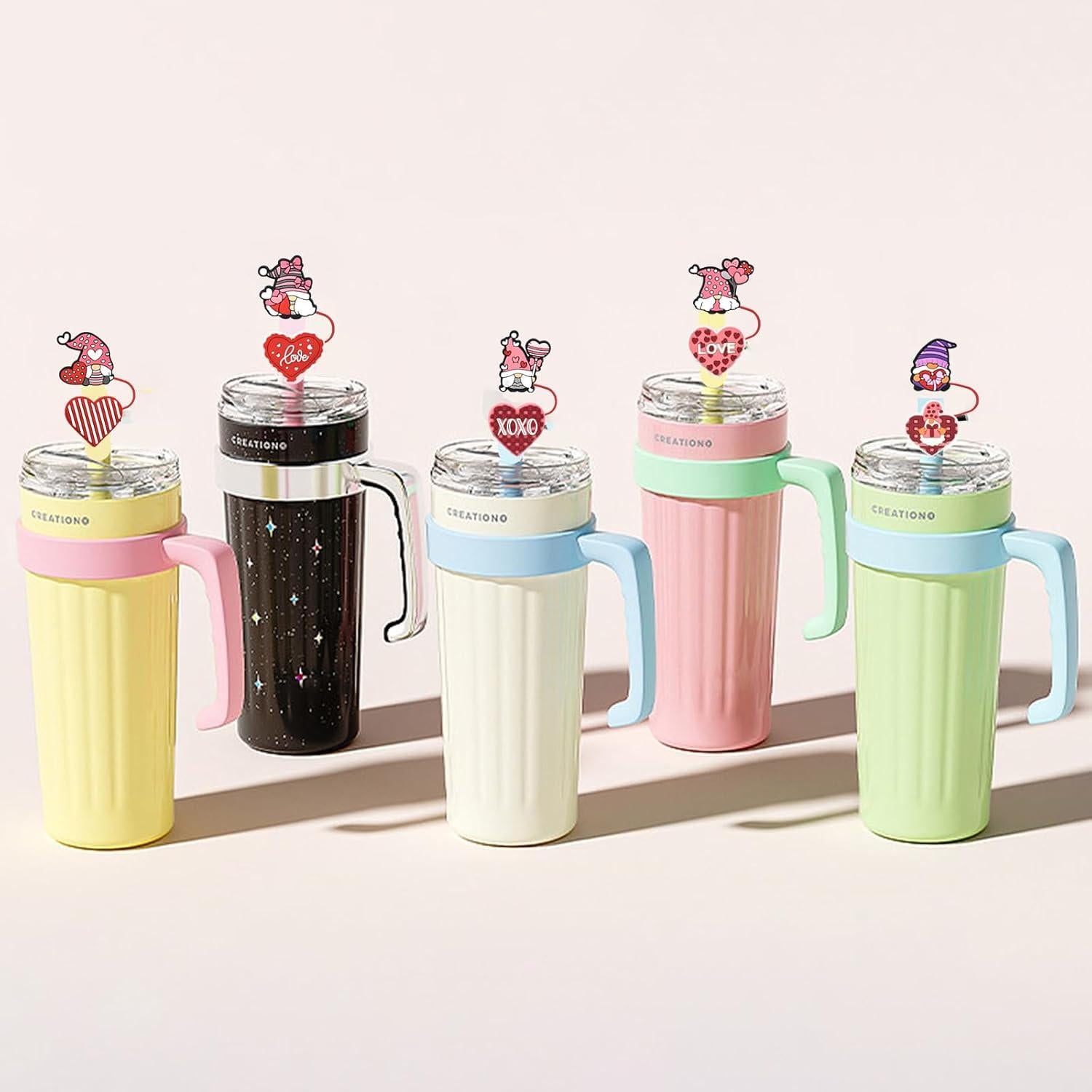 Cubiertas de Pajitas UCCASA Corazón de Enanitos 10mm Reutilizables