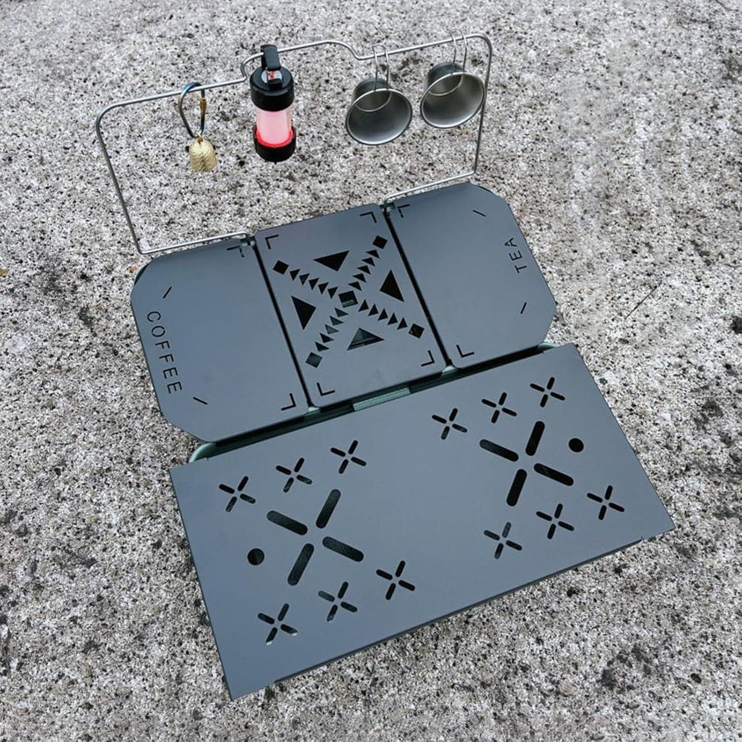 Mesa Plegable Dpofirs de Aluminio para Estación de Café Stanley