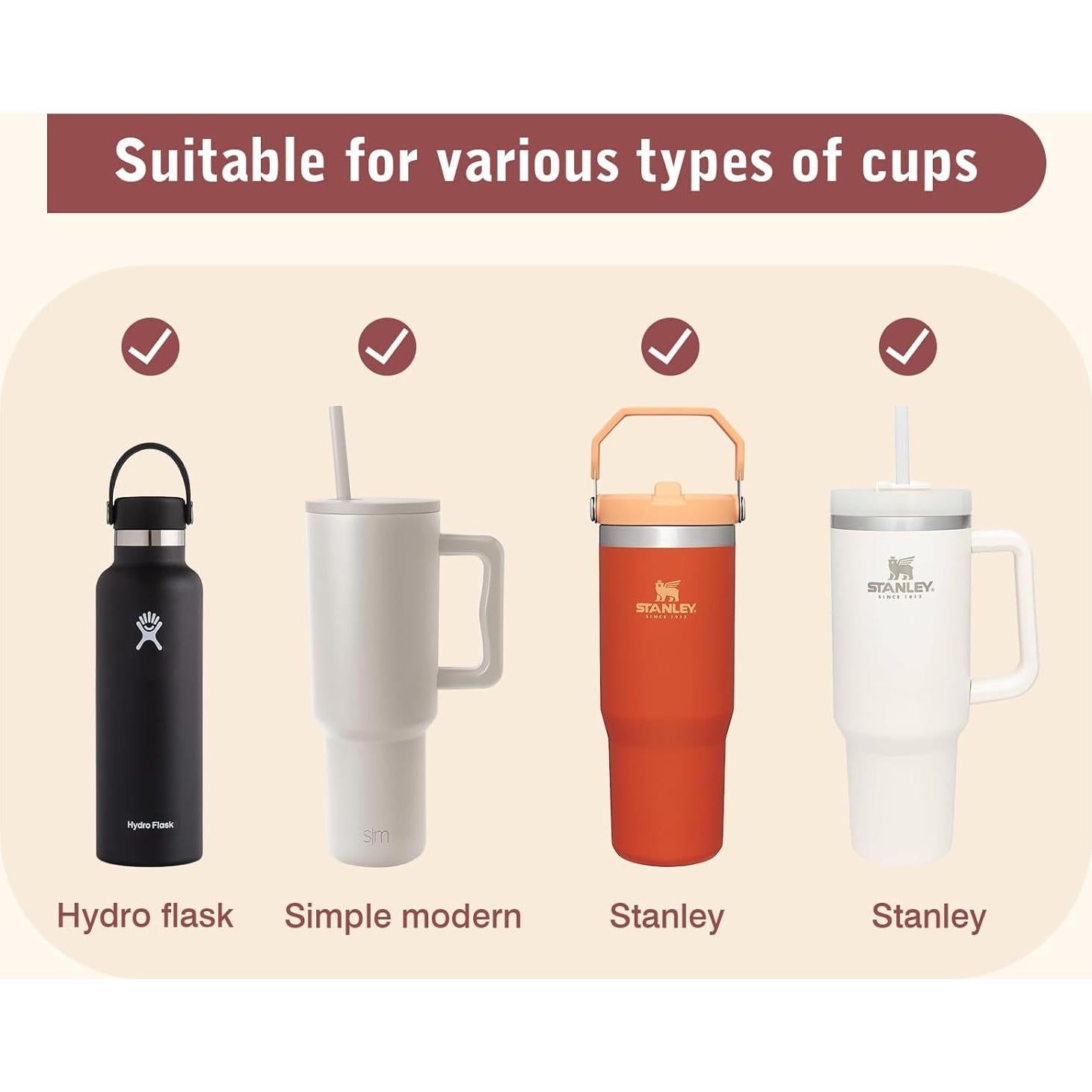 Charm para Taza Stanley - 2 Piezas con Letras Personalizadas