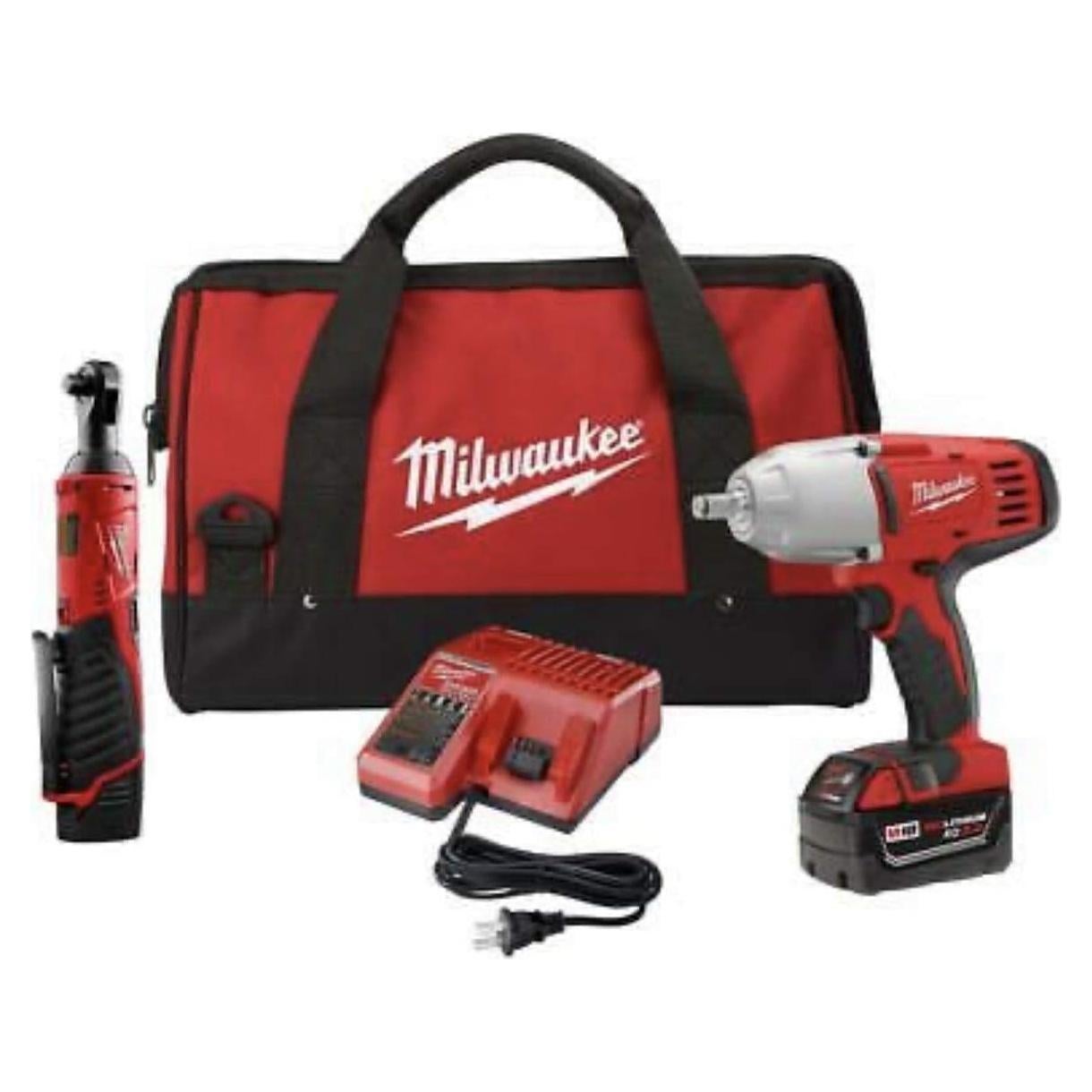Juego de Llave de Impacto y Rachet Milwaukee M18/M12 12V