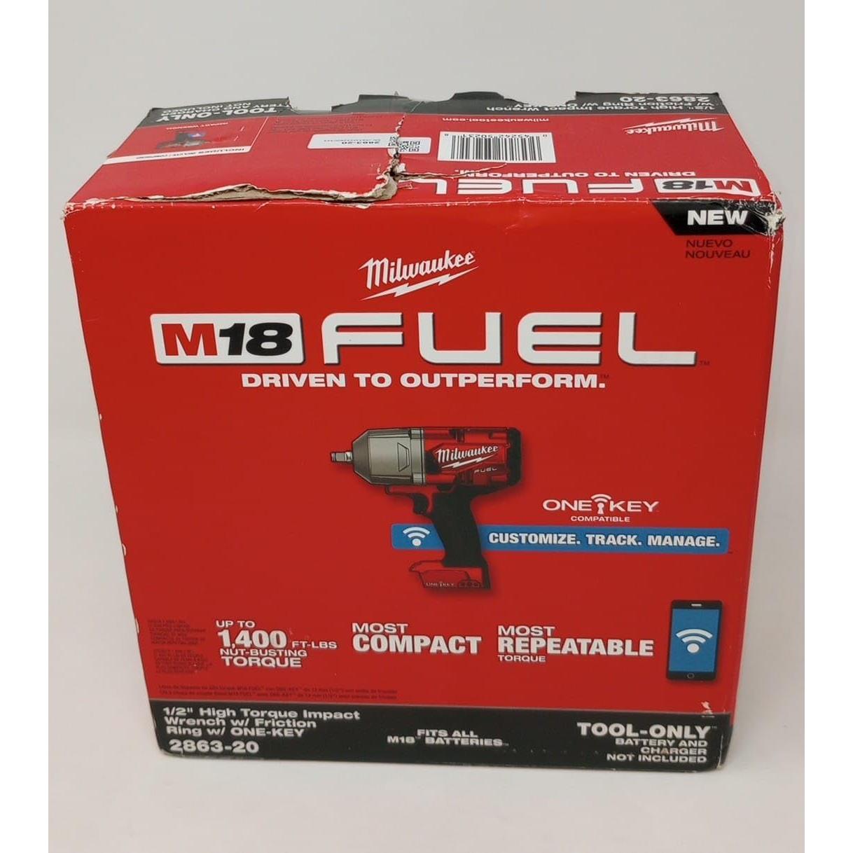 Llave de Impacto Inalámbrica Milwaukee M18 2863-20 1620 Nm