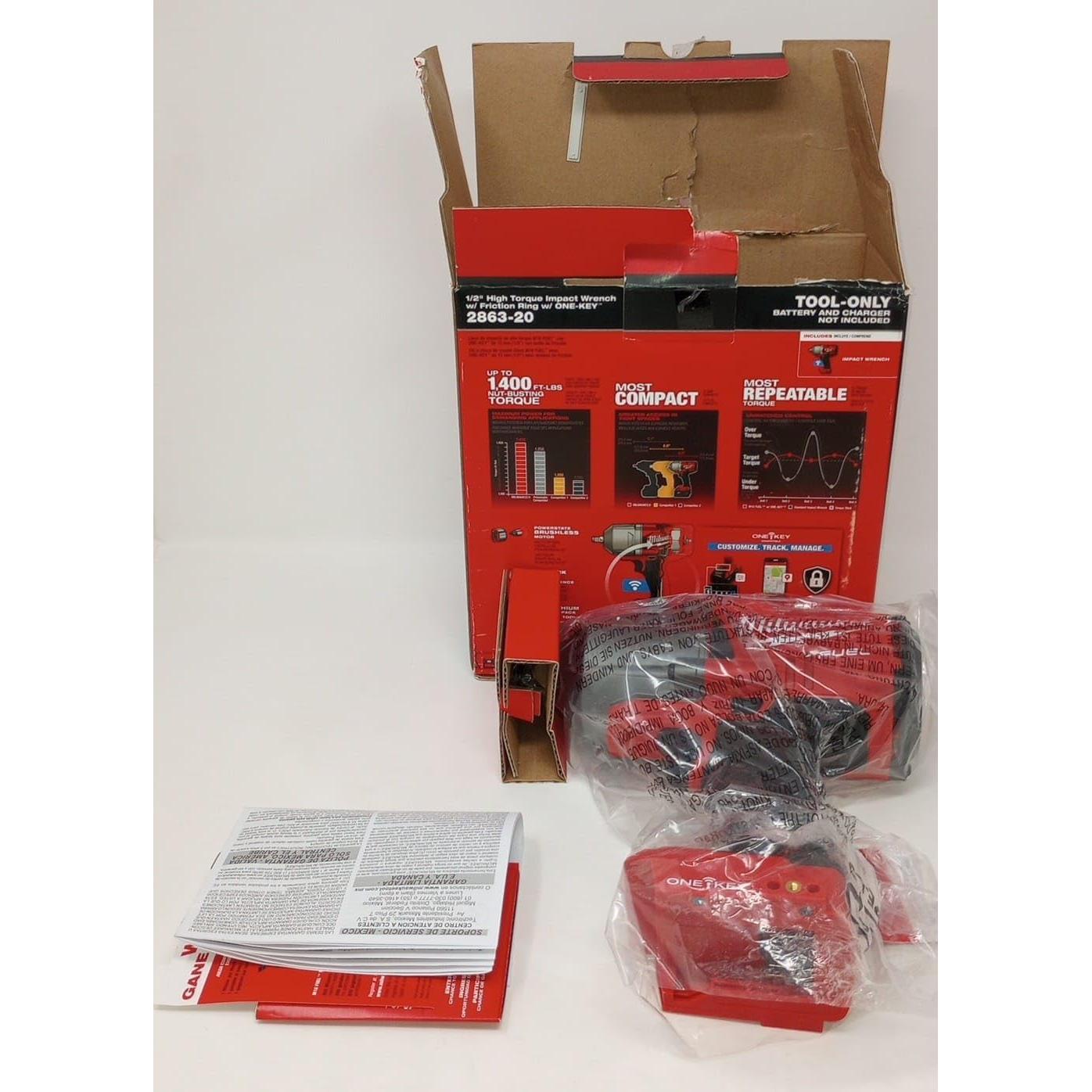 Llave de Impacto Inalámbrica Milwaukee M18 2863-20 1620 Nm