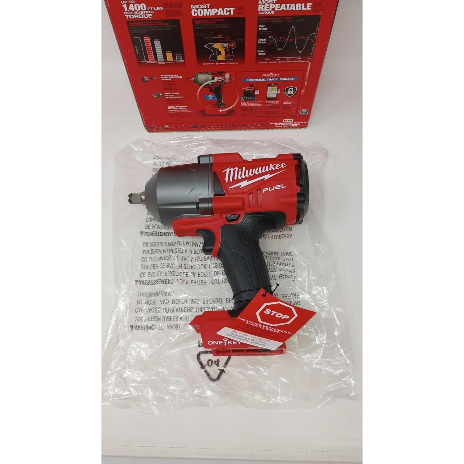 Llave de Impacto Inalámbrica Milwaukee M18 2863-20 1620 Nm