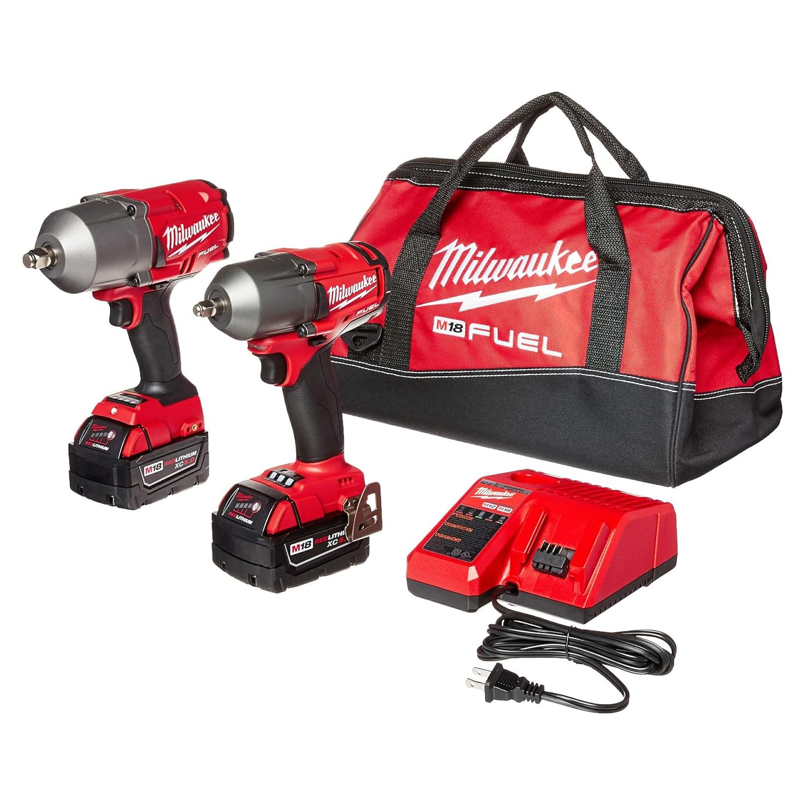 Kit Milwaukee 2 PC M18 FUEL - Llaves de impacto 1/2" y 3/8"