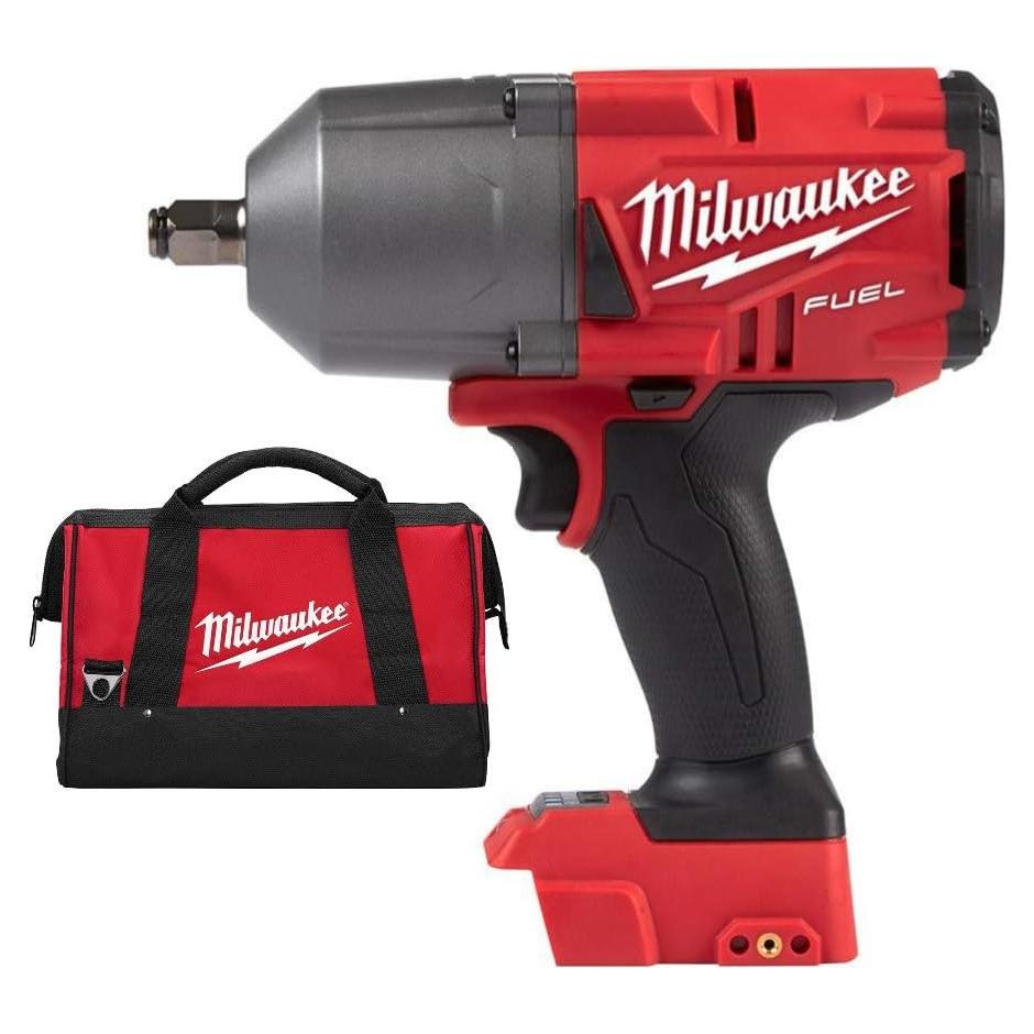 M18 Fuel High Torque 1/2" Impact Wrench with Friction Ring & Bag Bundle (2 Items)