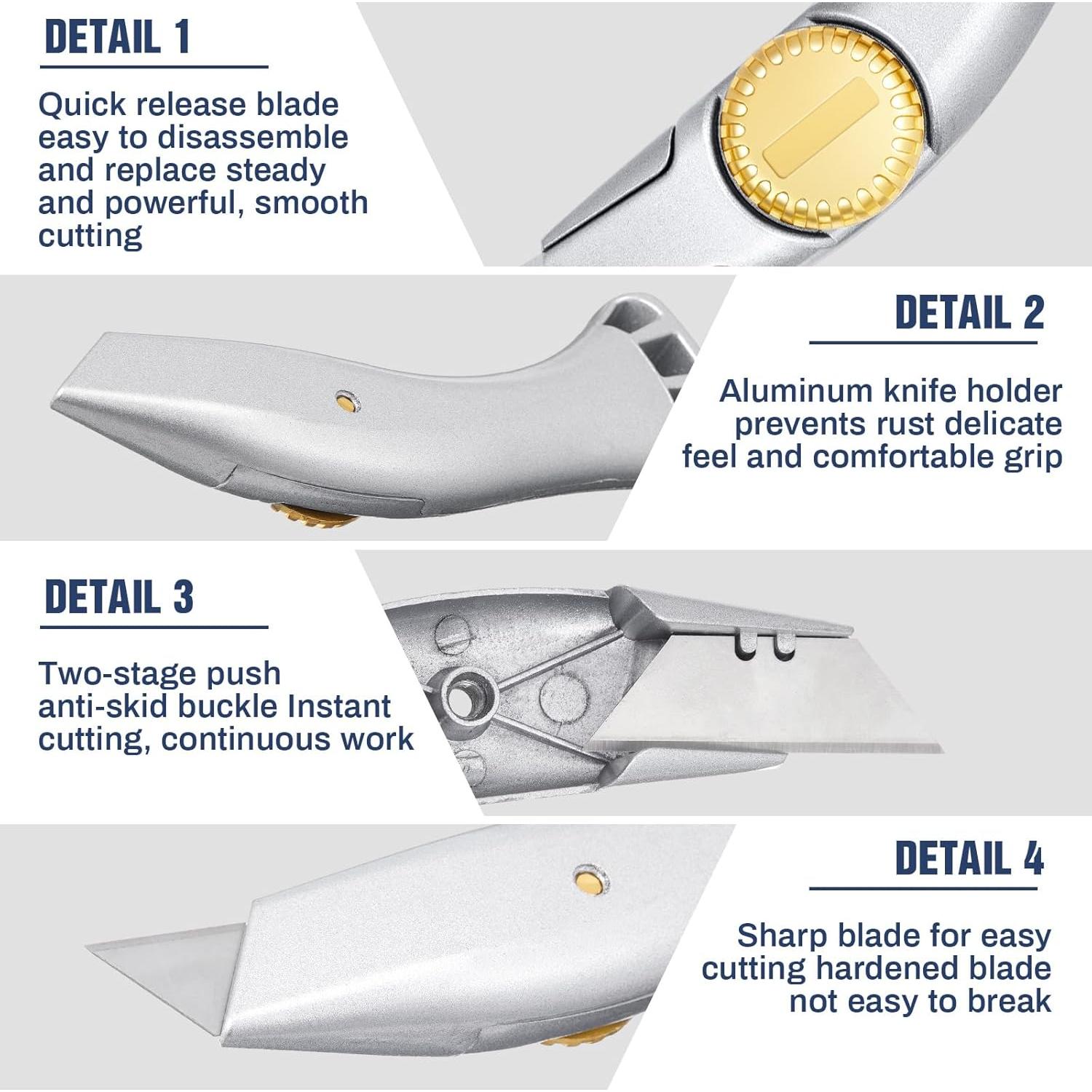 Juego de 4 Cuchillos de Utilidad Leriton 18 cm Plata