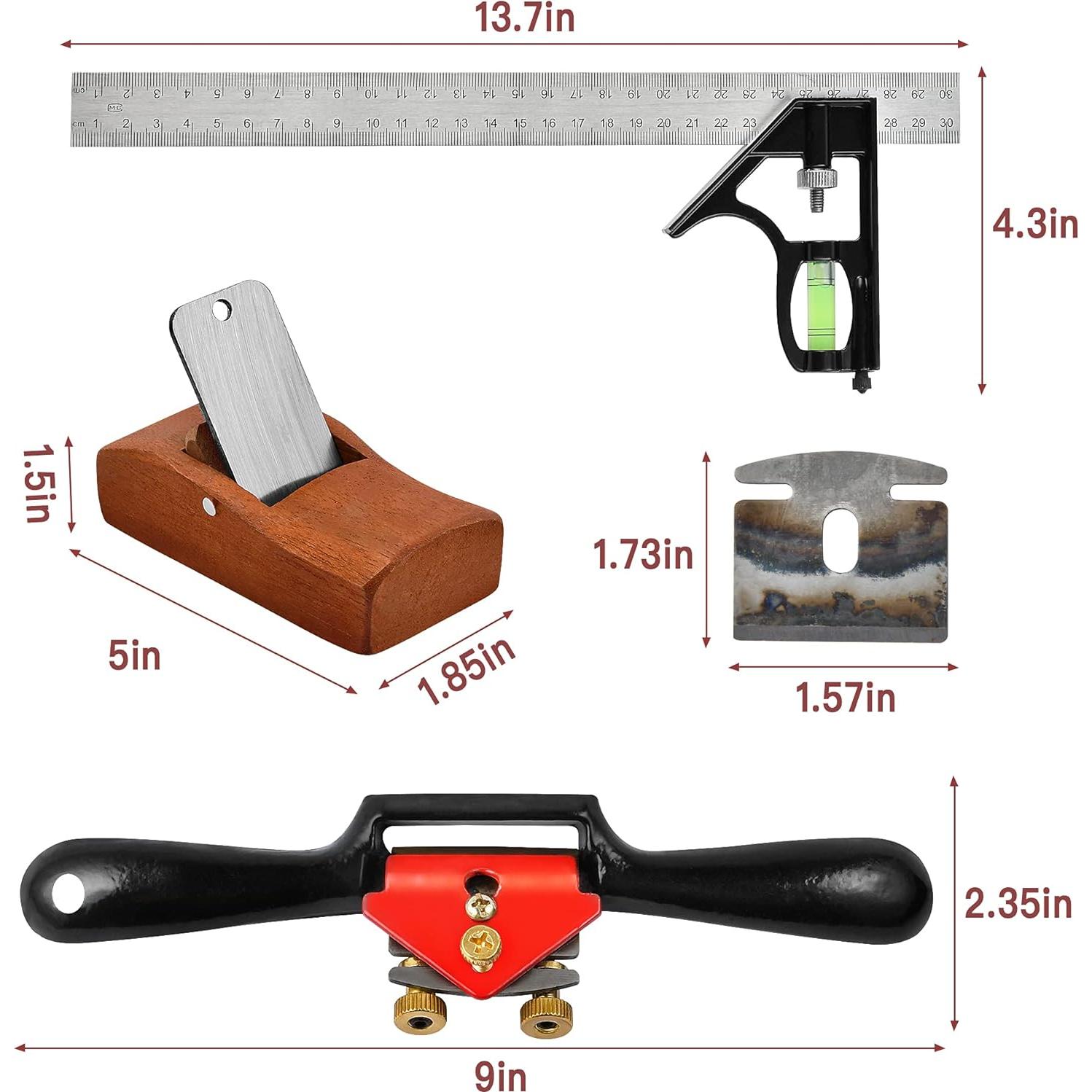 Afilador Manual Elesunory 22.86 cm con Cuchillas y Regla