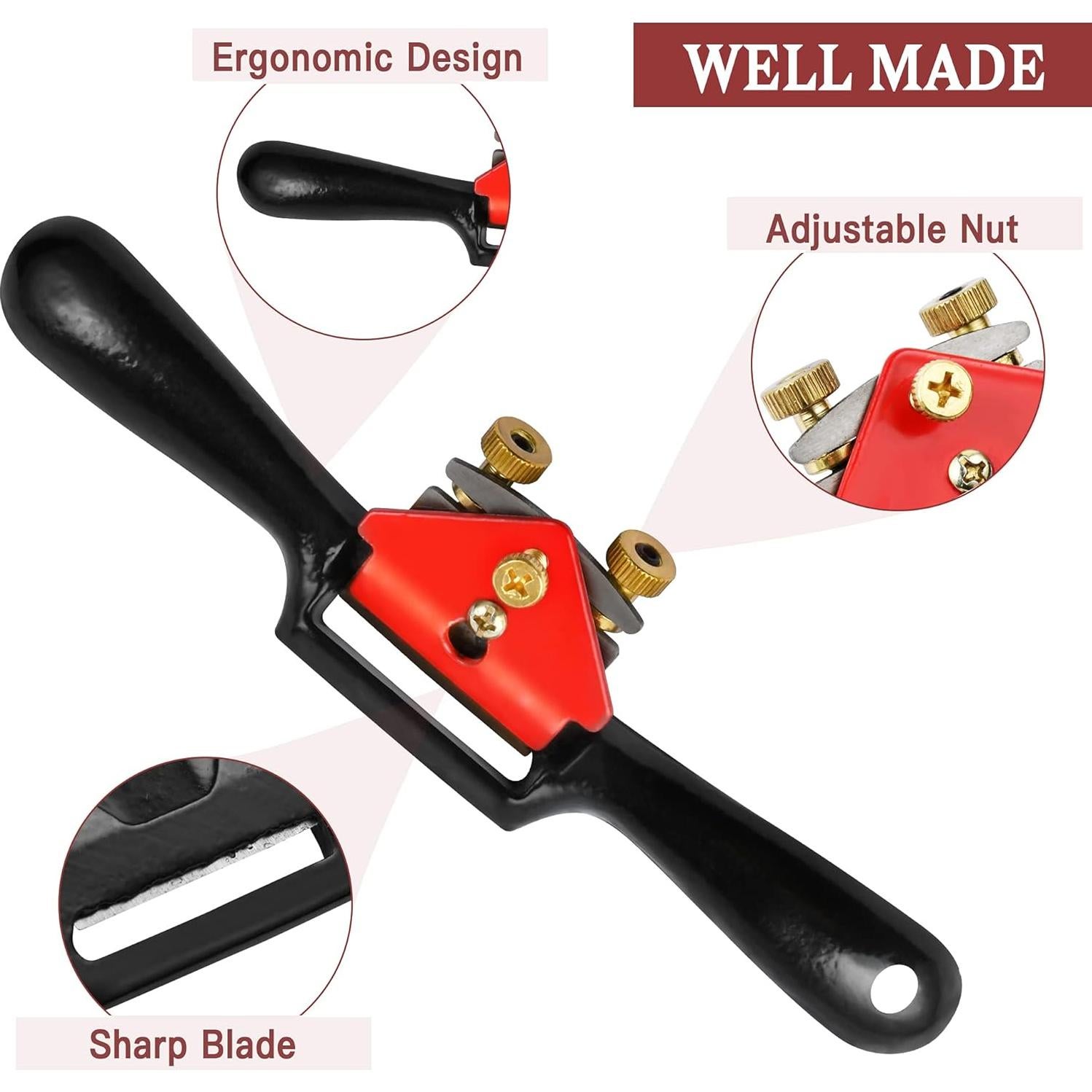 Afilador Manual Elesunory 22.86 cm con Cuchillas y Regla