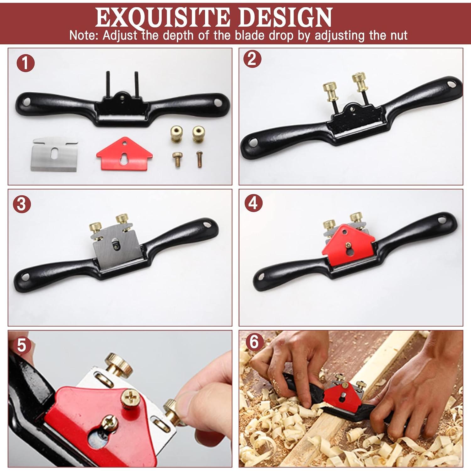 Afilador Manual Elesunory 22.86 cm con Cuchillas y Regla