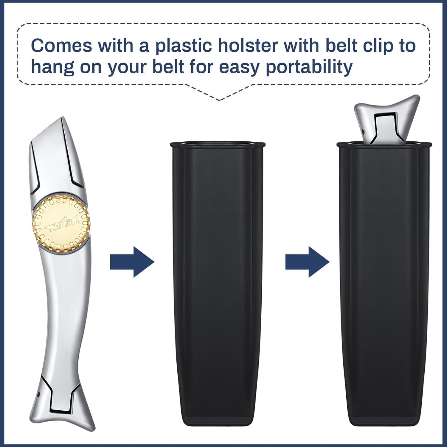 Cuchillos Utility WILLBOND 4 Piezas con 12 Cuchillas