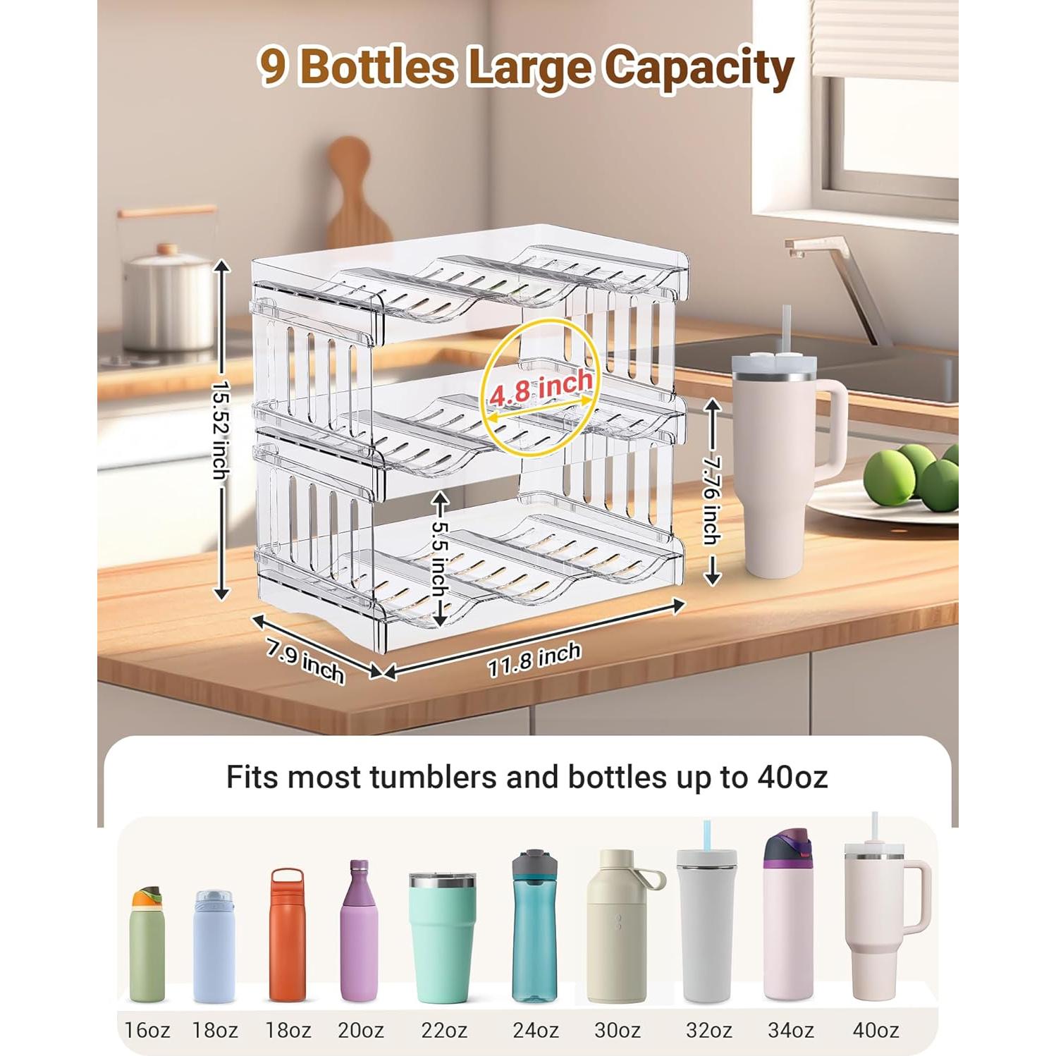 Organizador de Tumbler Gracenal Grande 9 Botellas 40 oz