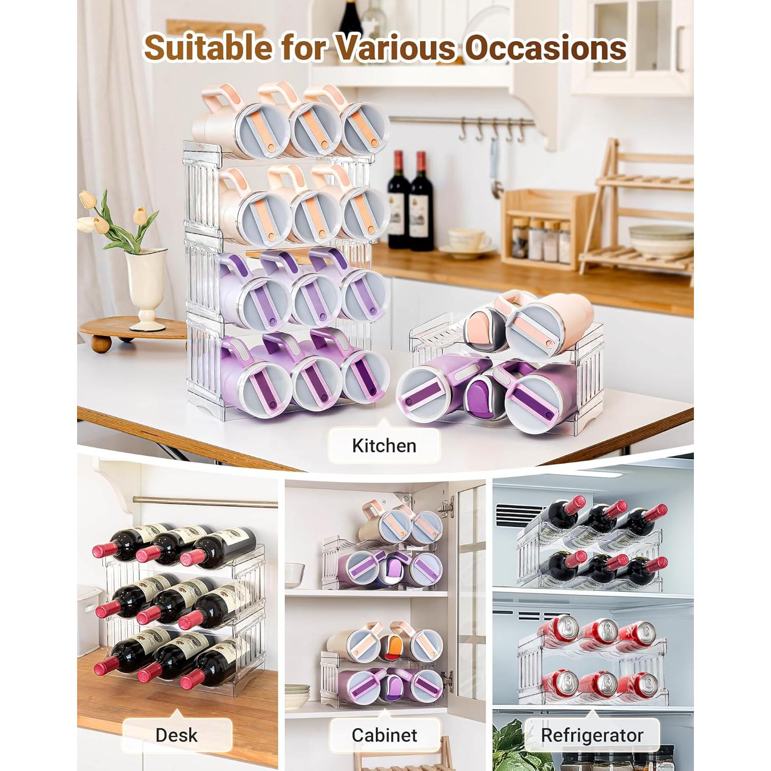 Organizador de Tumbler Gracenal Grande 9 Botellas 40 oz