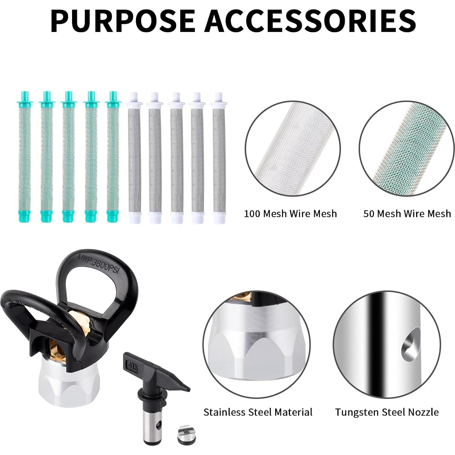 Kit Pistola Pulverización Sin Aire Dotool RP821 5 Puntas 10 Filtros