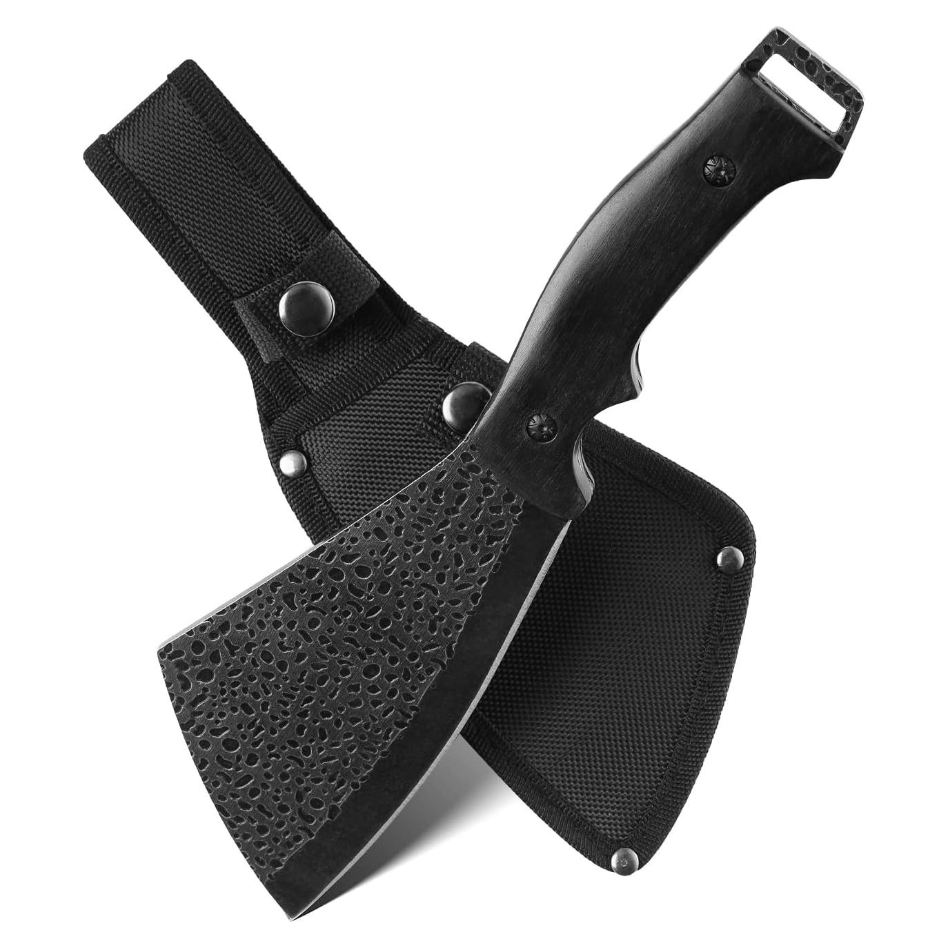 Hacha Táctica Leopcito 14.27 cm con Funda para Acampar