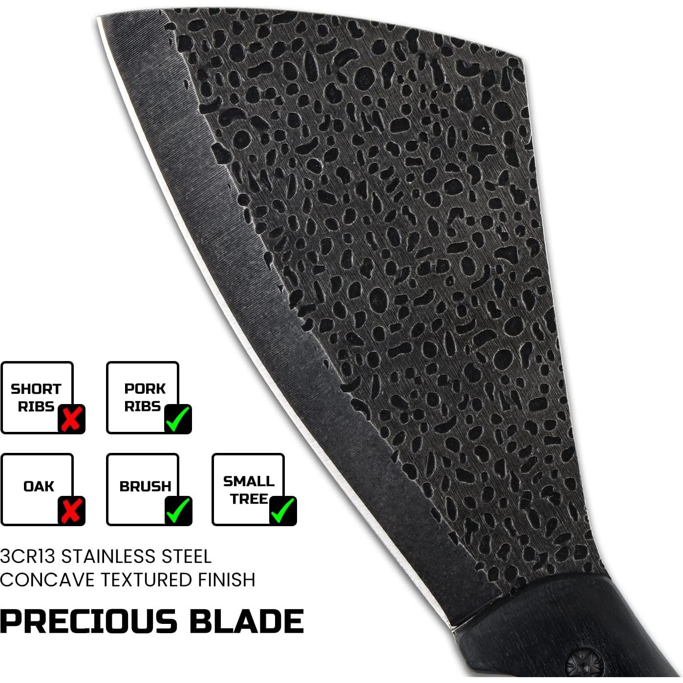 Hacha Táctica Leopcito 14.27 cm con Funda para Acampar