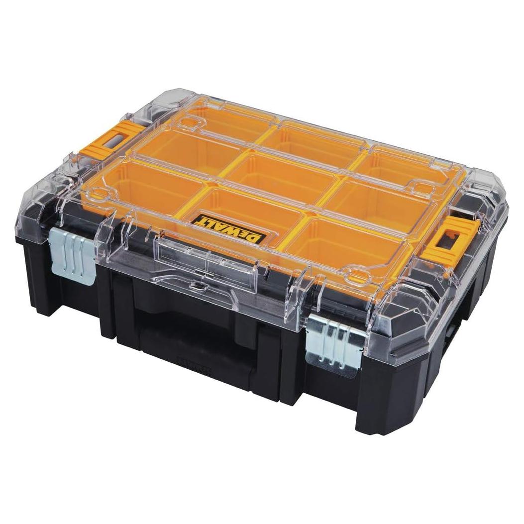 Organizador DEWALT TSTAK con tapa transparente 7 compartimentos